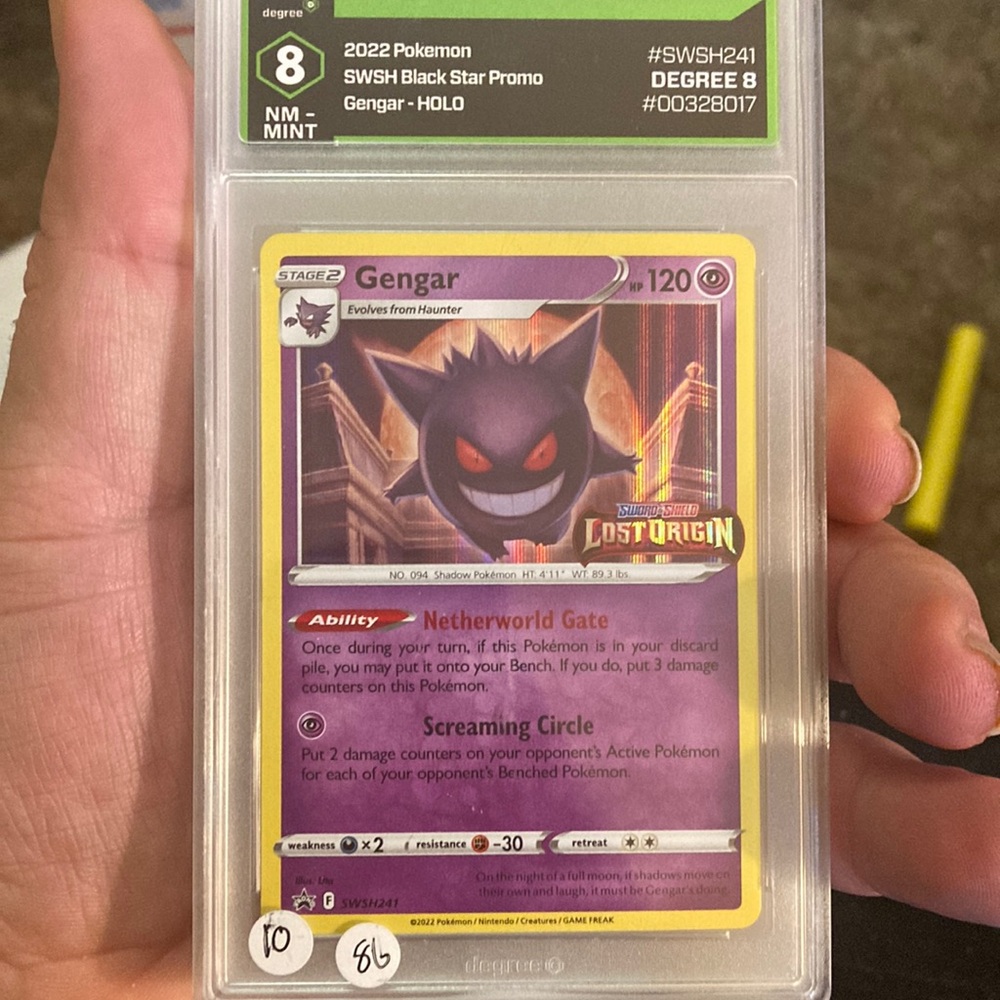 Graded  Pokémon card by degree grading